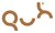 quh-Schlüssel- oder Kofferanhänger Mountainbear Braun mit oranger Naht